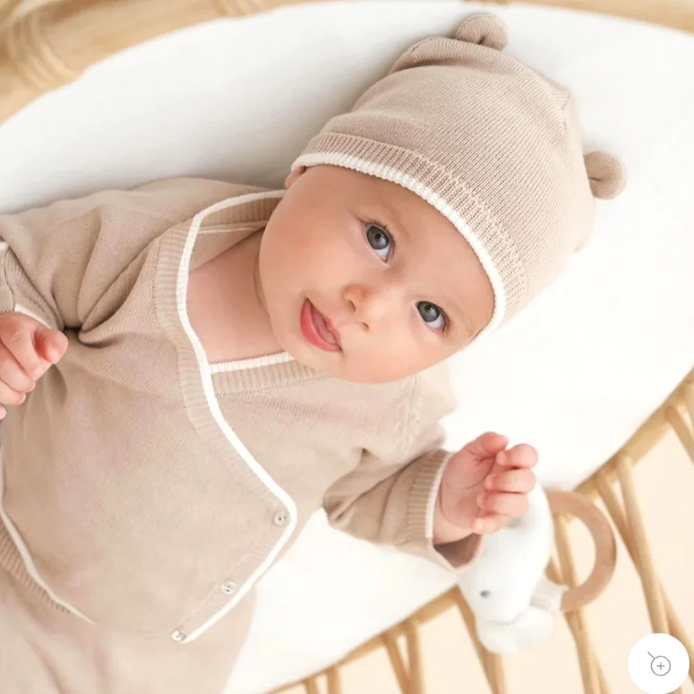 Elegant Baby Baby Layette Knit & Jumpsuit Set - Cotton Cashmere Sz 3 Months